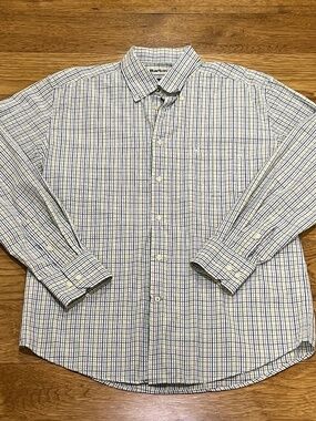 Men's Barbour Regular Fit, 100% Cotton Long-Sleeve Check Shirt - Size M